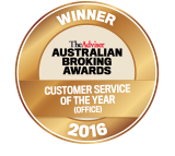 The Adviser Australian broking awards customer service of the year office winning seal 2016